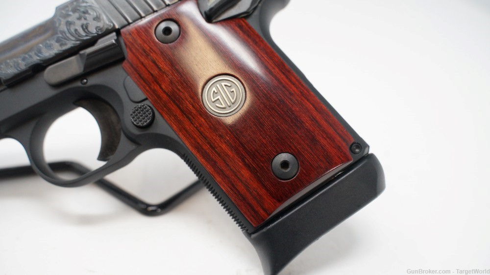SIG SAUER P938 ENGRAVED ROSEWOOD 9MM NITRON 7 ROUNDS (10306)-img-8