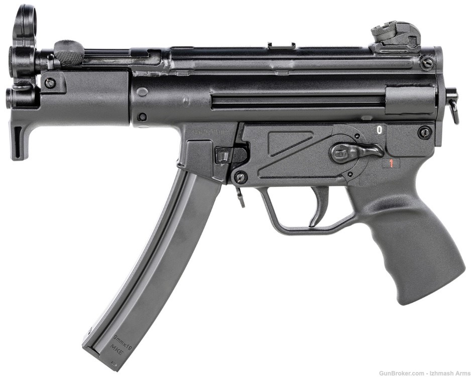 Century AP5-M Pistol 9mm, 4.5" Barrel, Roller Delayed Blowback, Black, 30rd-img-0