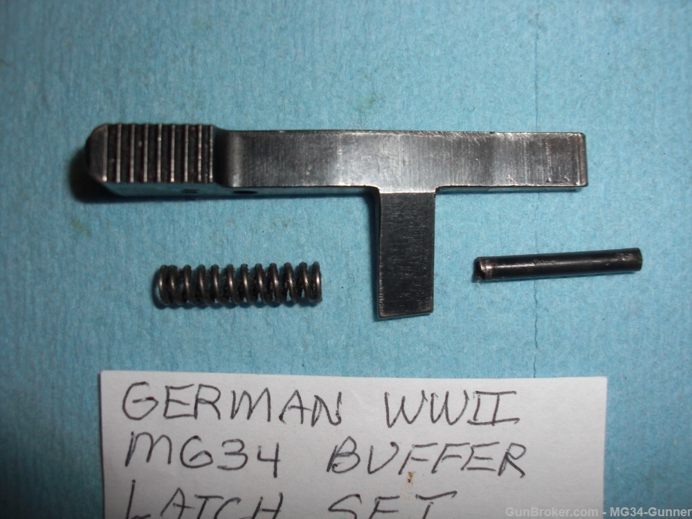 German WWII MG34 Buffer Latch Set w/ "bhy" Mfg. Code-img-1