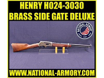 NEW IN BOX HENRY SIDE GATE BRASS DELUXE 30-30 WIN 20" BBL H024-3030
