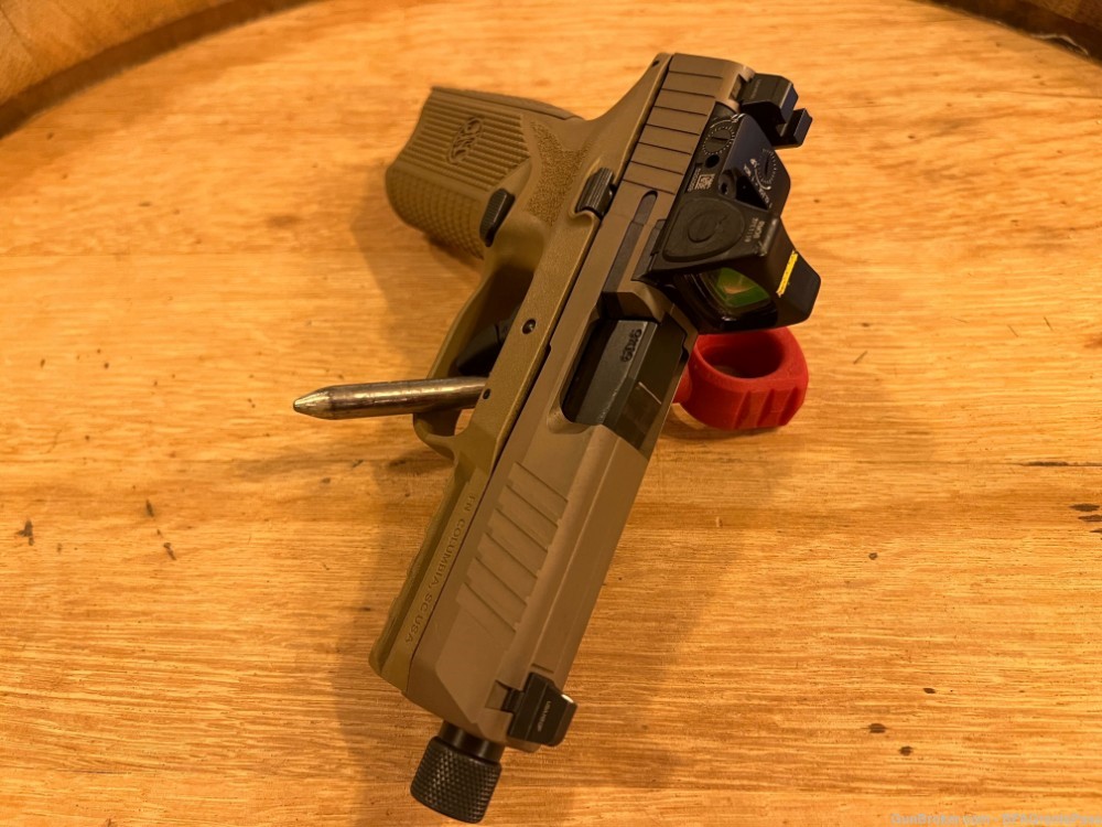FN 509 Tactical, 9mm, Case, 2 mags, Trijicon RMR, FDE, FN 509T, Threaded-img-3
