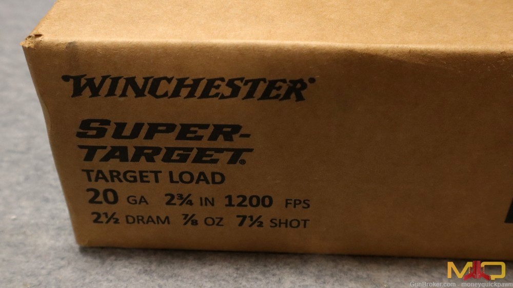 Winchester Super Target 20 Gauge 7 1/2 7/8 250 Rounds-img-2