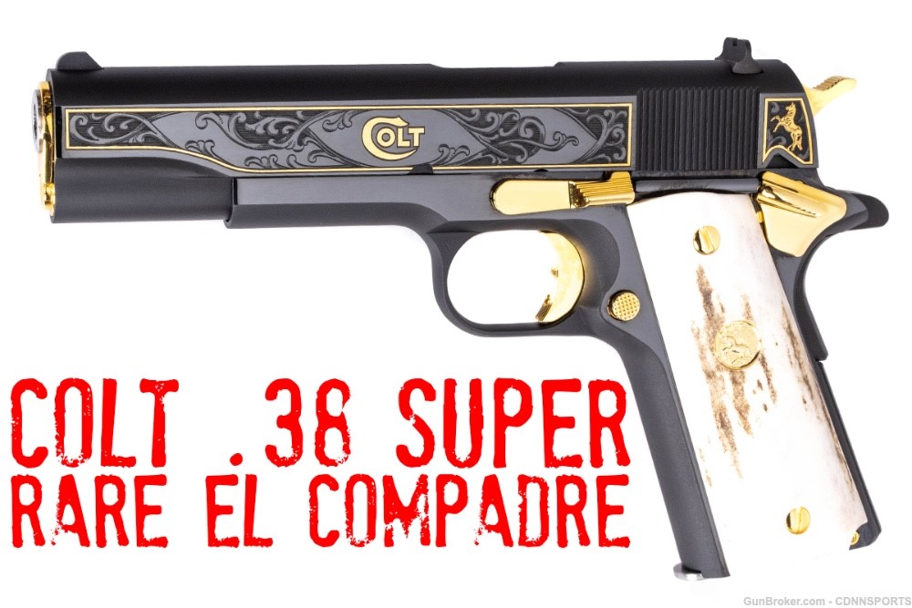 Colt 1911 Government .38 Super EL COMPADRE Rare Limited Edition 70 Series-img-0