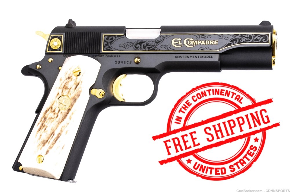Colt 1911 Government .38 Super EL COMPADRE Rare Limited Edition 70 Series-img-1