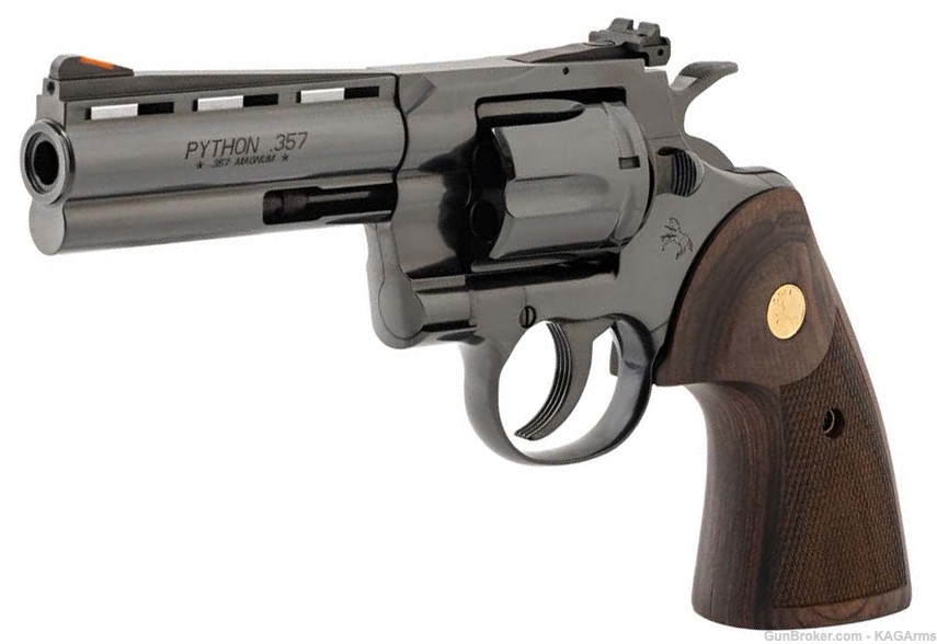 Colt Python Blued 357 Magnum 4" PYTHON-BP4WTS Blued Colt 357 Mag Python 4"-img-1