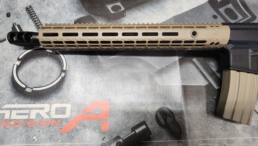 Aero Precision BCA M4 .50 BEOWULF 16" Side Charging Rifle FDE and Black-img-7