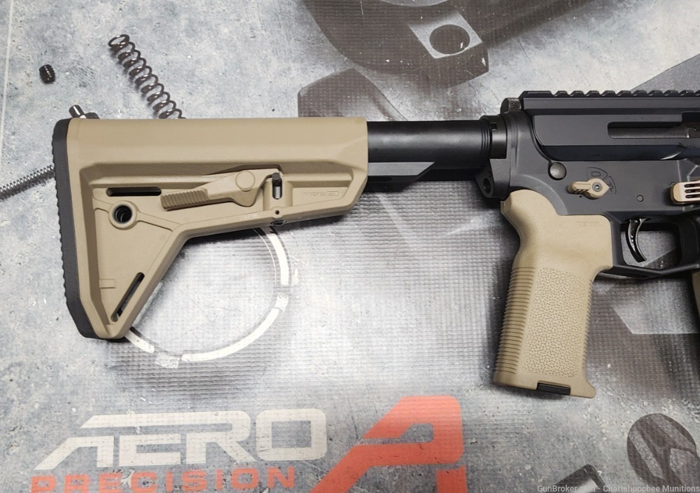 Aero Precision BCA M4 .50 BEOWULF 16" Side Charging Rifle FDE and Black-img-2