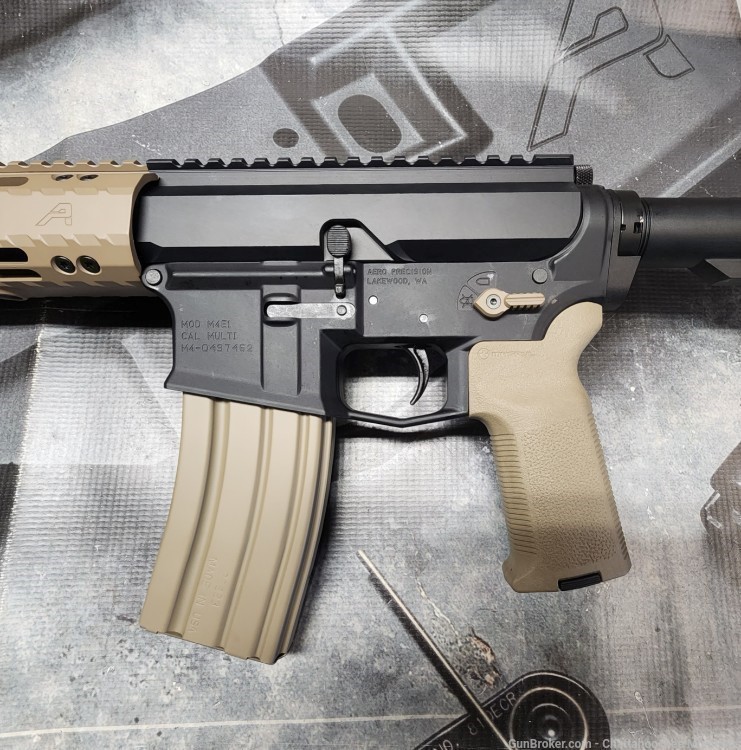 Aero Precision BCA M4 .50 BEOWULF 16" Side Charging Rifle FDE and Black-img-5