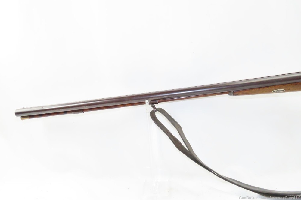 1800s ENGRAVED Antique German Percussion Back Action SxS 16 Gauge Shotgun  -img-4
