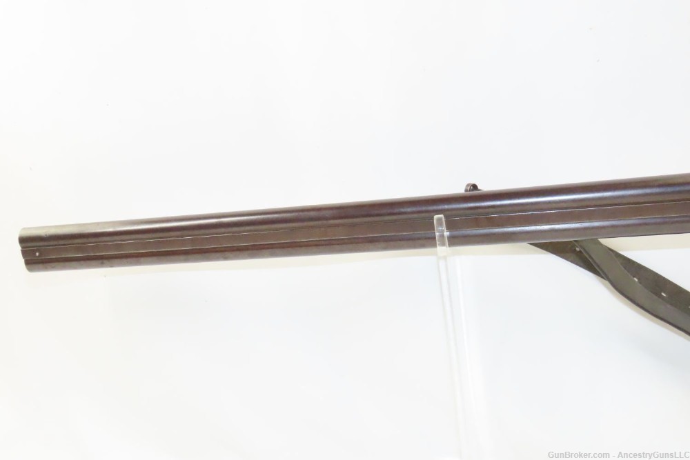 1800s ENGRAVED Antique German Percussion Back Action SxS 16 Gauge Shotgun  -img-10