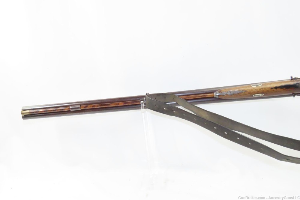 1800s ENGRAVED Antique German Percussion Back Action SxS 16 Gauge Shotgun  -img-7