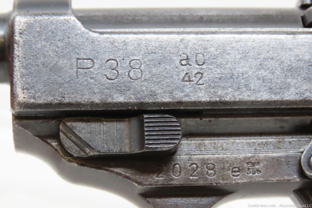 WORLD WAR 2 Walther "ac/42" Code P.38 GERMAN MILITARY Semi-Auto C&R Pistol -img-7
