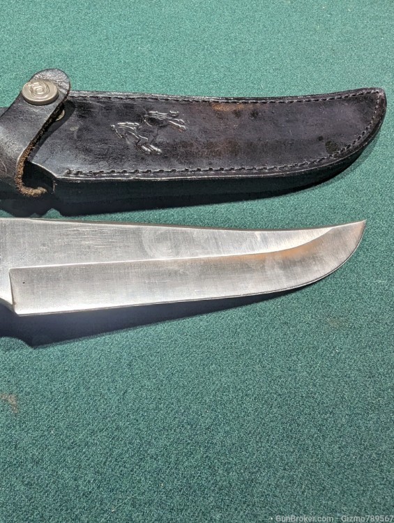 Vintage Colt CT3 Stainless Fixed Blade Hunting Knife with scabbard -img-6