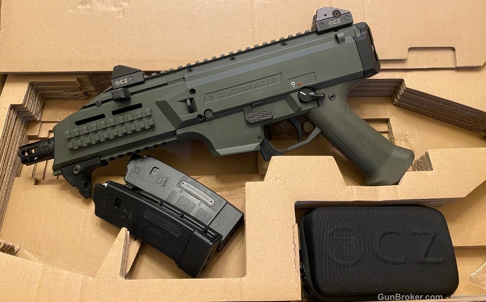 CZ Scorpion EVO3 S1 9mm ODG Pistol-img-1