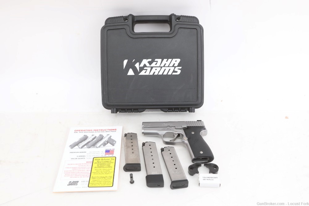 Kahr Arms K9 9mm 3.5" Stainless NS THREE MAGS Factory Box SUPER NICE NoRsrv-img-0