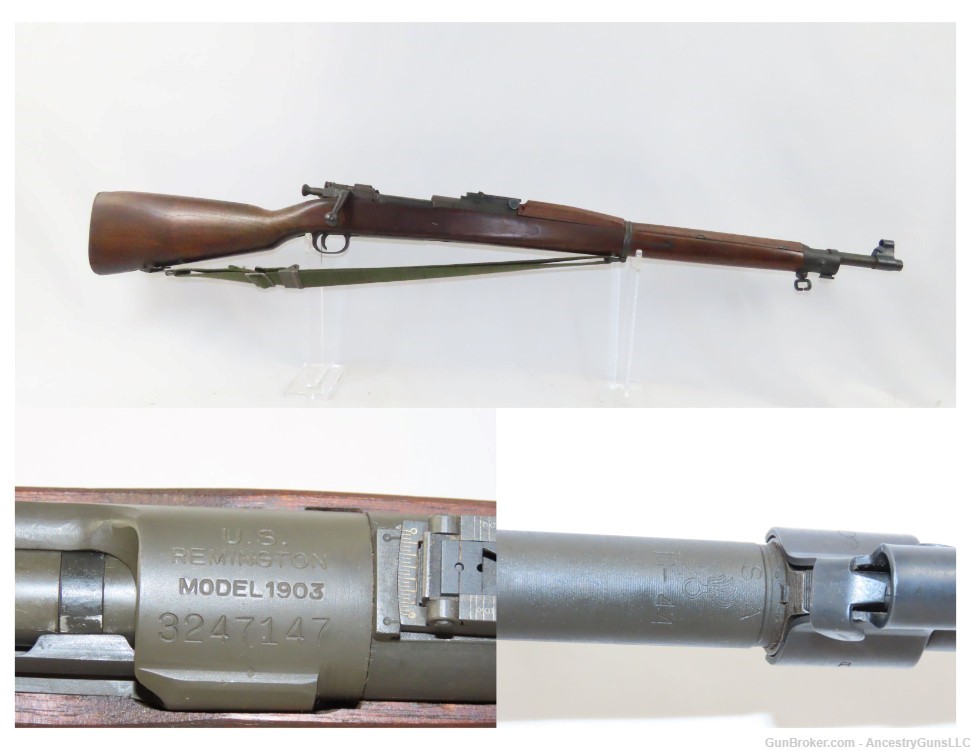 WORLD WAR II U.S. Remington M1903 BOLT ACTION .30-06 Springfield C&R Rifle -img-0