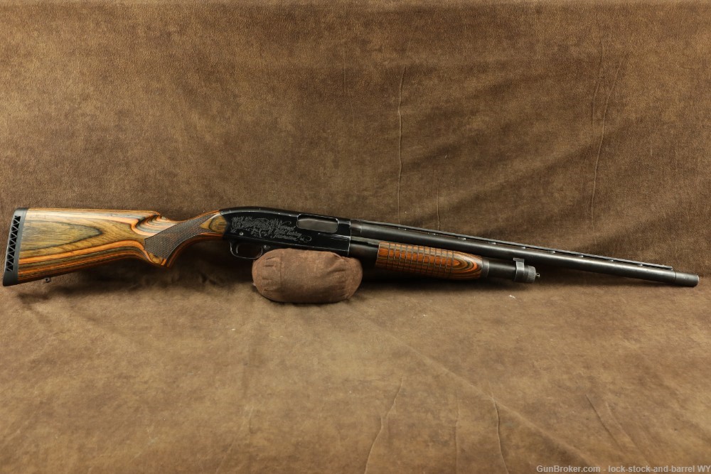 1987 Engraved Winchester 1300 NTWF 22” 12GA Pump Action Shotgun-img-2
