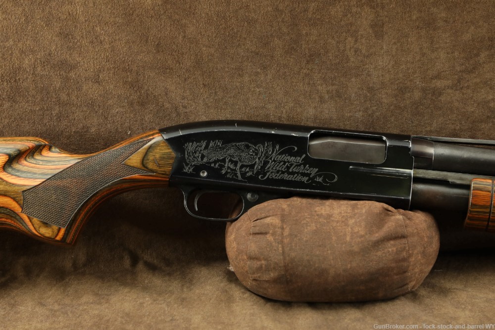 1987 Engraved Winchester 1300 NTWF 22” 12GA Pump Action Shotgun-img-4