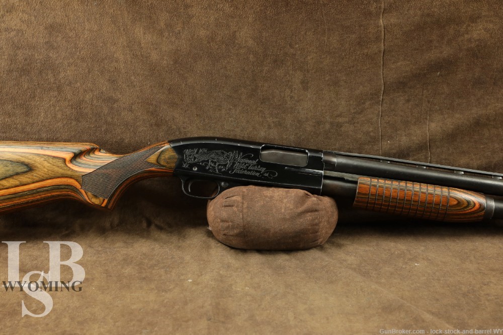 1987 Engraved Winchester 1300 NTWF 22” 12GA Pump Action Shotgun-img-0