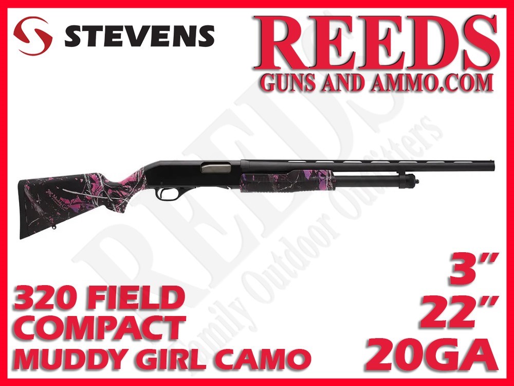 Stevens 320 Field Compact Youth Muddy Girl Camo 20 Ga 3in 22in 22561-img-0