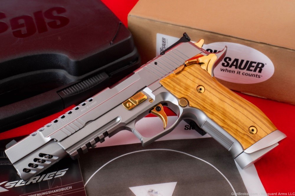 Sig Sauer Germany P226 X-Six Scandic Skeleton Gold 9mm Pistol! -img-1