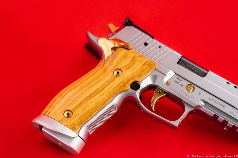 Sig Sauer Germany P226 X-Six Scandic Skeleton Gold 9mm Pistol! -img-6