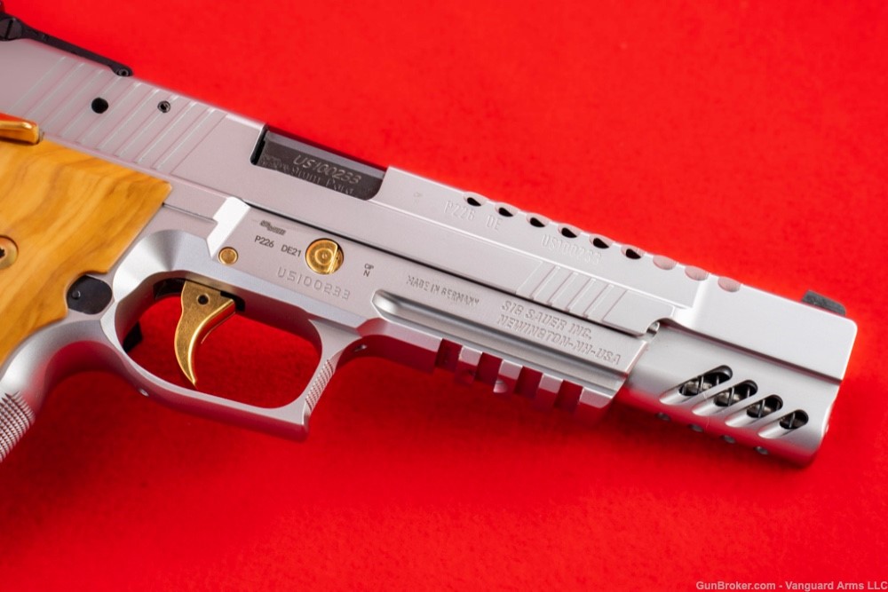 Sig Sauer Germany P226 X-Six Scandic Skeleton Gold 9mm Pistol! -img-5