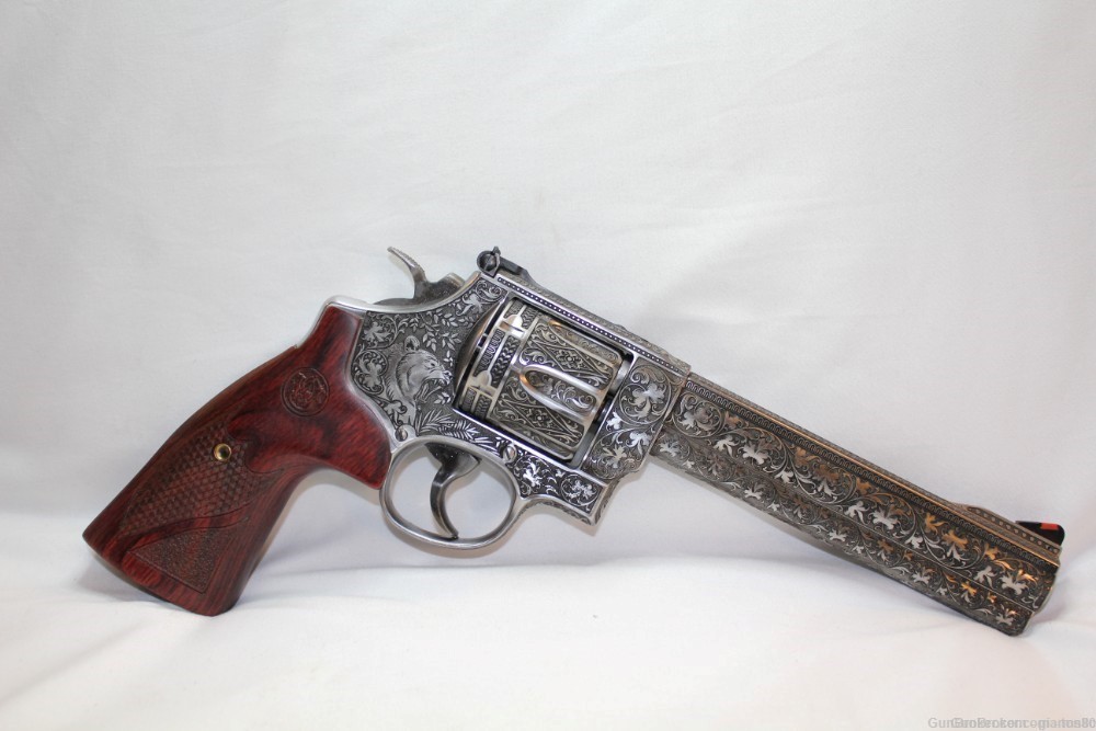 Rare Collector Custom Engraved S&W Smith & Wesson 629 Deluxe 6.5" 44 MAG-img-1