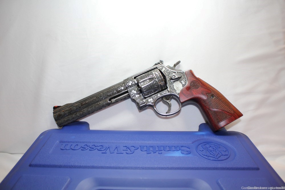 Rare Collector Custom Engraved S&W Smith & Wesson 629 Deluxe 6.5" 44 MAG-img-0