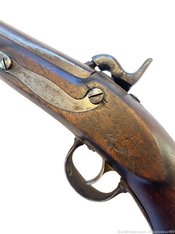 Antique ROBERT JOHNSON US Model 1836 .54 Cal. Flintlock Conversion Pistol-img-7