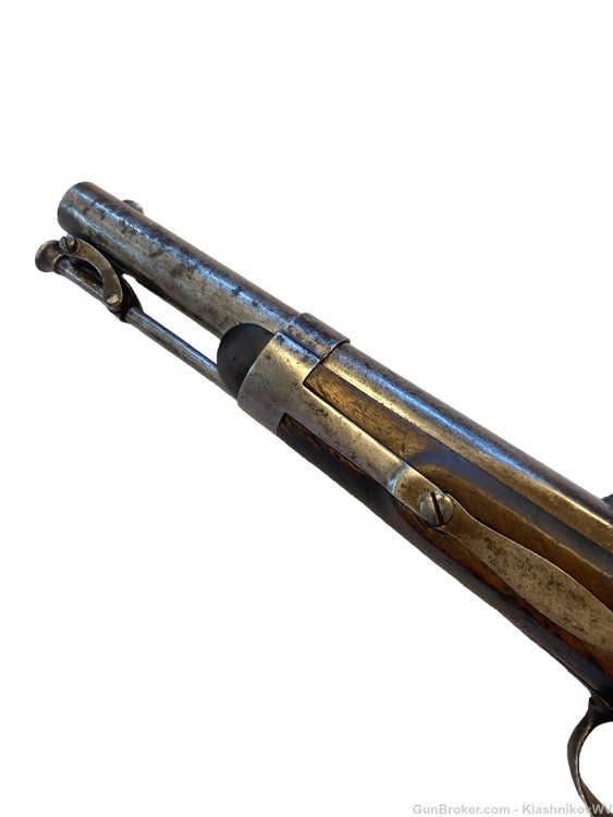 Antique ROBERT JOHNSON US Model 1836 .54 Cal. Flintlock Conversion Pistol-img-5