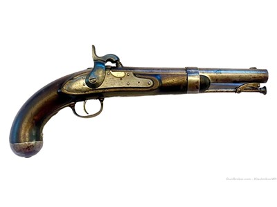 Antique ROBERT JOHNSON US Model 1836 .54 Cal. Flintlock Conversion Pistol