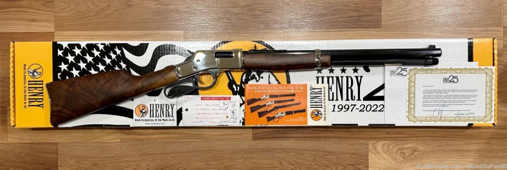 Henry H006S Big Boy Silver Masterpiece .44 Mag/.44 Spl, 1 of 25, Lucky #7!-img-0