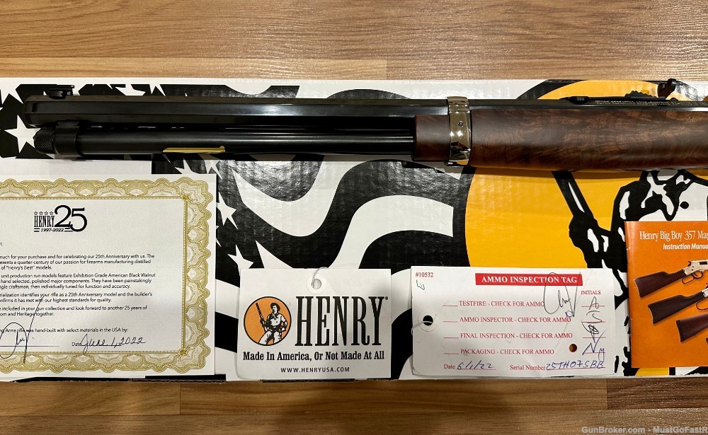 Henry H006S Big Boy Silver Masterpiece .44 Mag/.44 Spl, 1 of 25, Lucky #7!-img-7