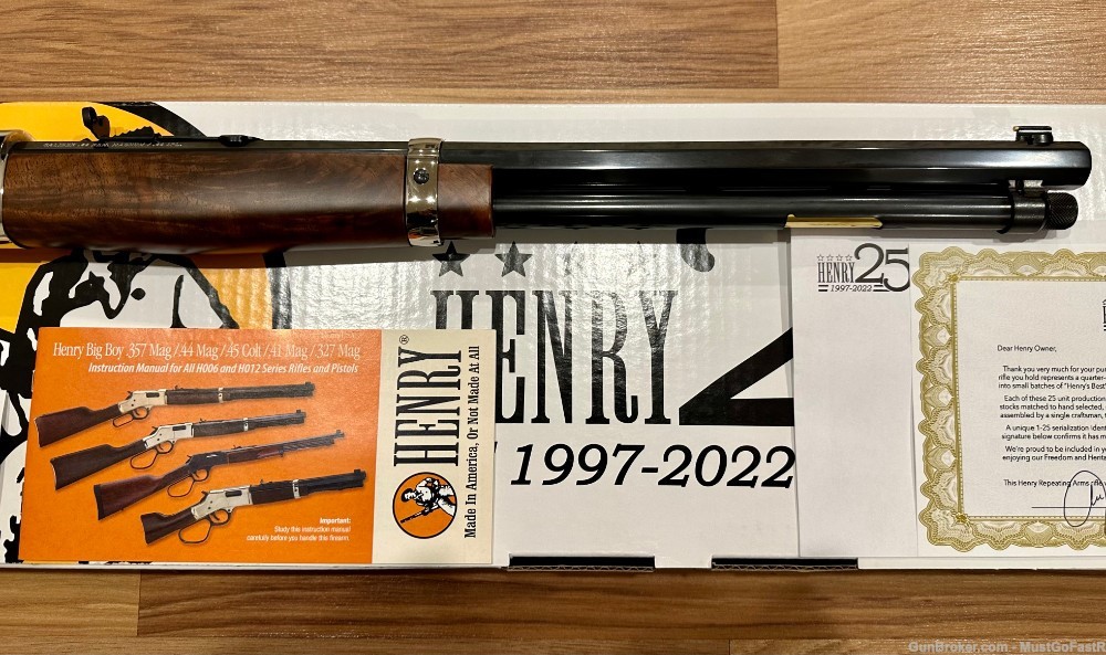 Henry H006S Big Boy Silver Masterpiece .44 Mag/.44 Spl, 1 of 25, Lucky #7!-img-3