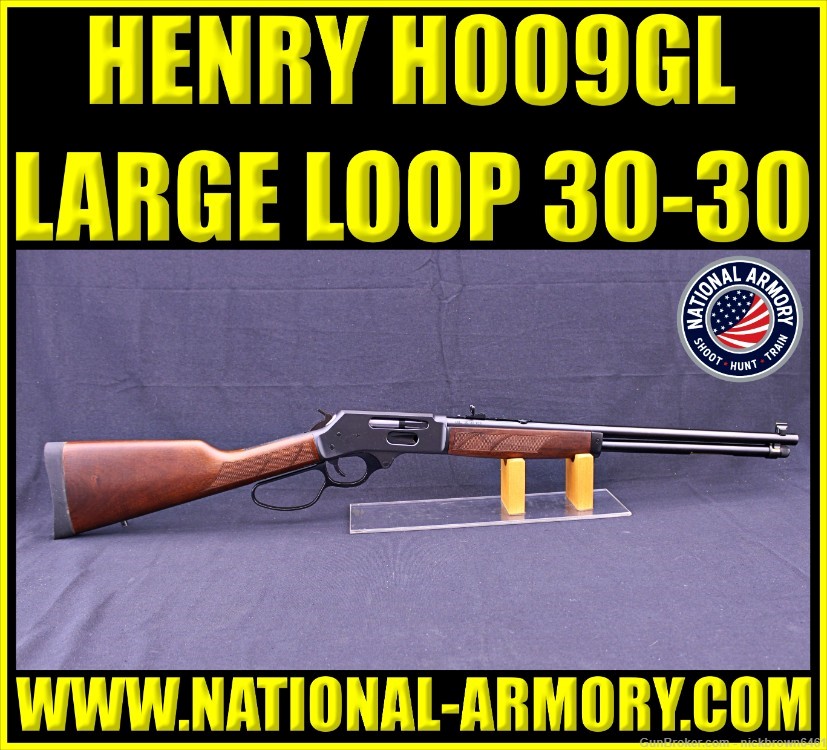 NEW IN BOX HENRY STEEL LEVER ACTION LARGE LOOP 30-30 WIN 20" BBL H009GL    -img-0