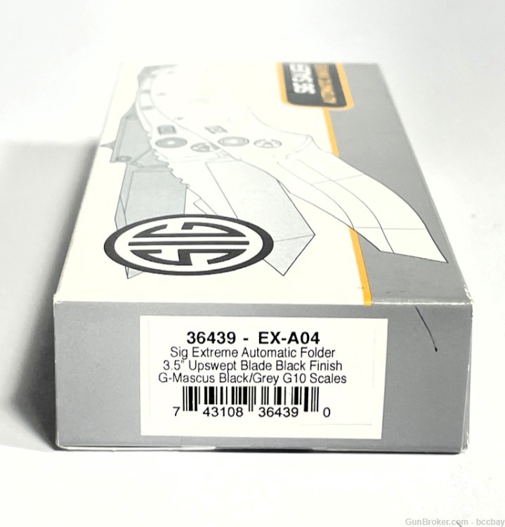 Sig Sauer Hogue EX-A04 3.5" Extreme Auto Folder Upswept Blk/Grey G-10 Frame-img-2