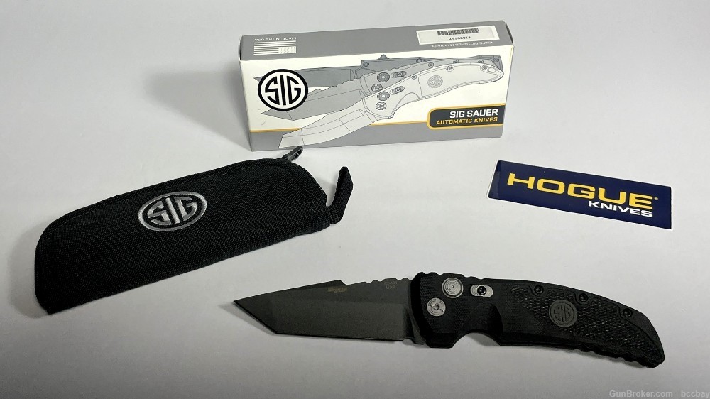 Sig Sauer Hogue EX-A01 3.5" Sig Tactical Auto Folder Tanto Grey Black G-10-img-1