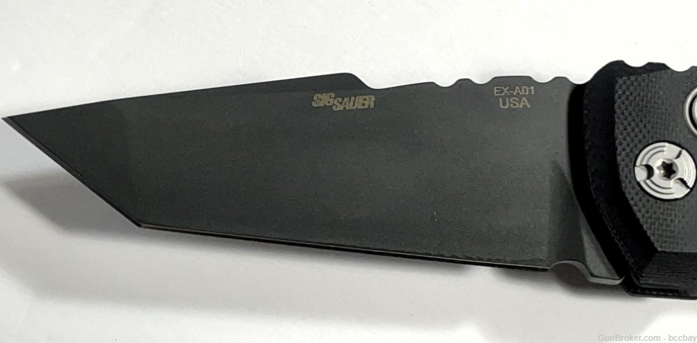 Sig Sauer Hogue EX-A01 3.5" Sig Tactical Auto Folder Tanto Grey Black G-10-img-4