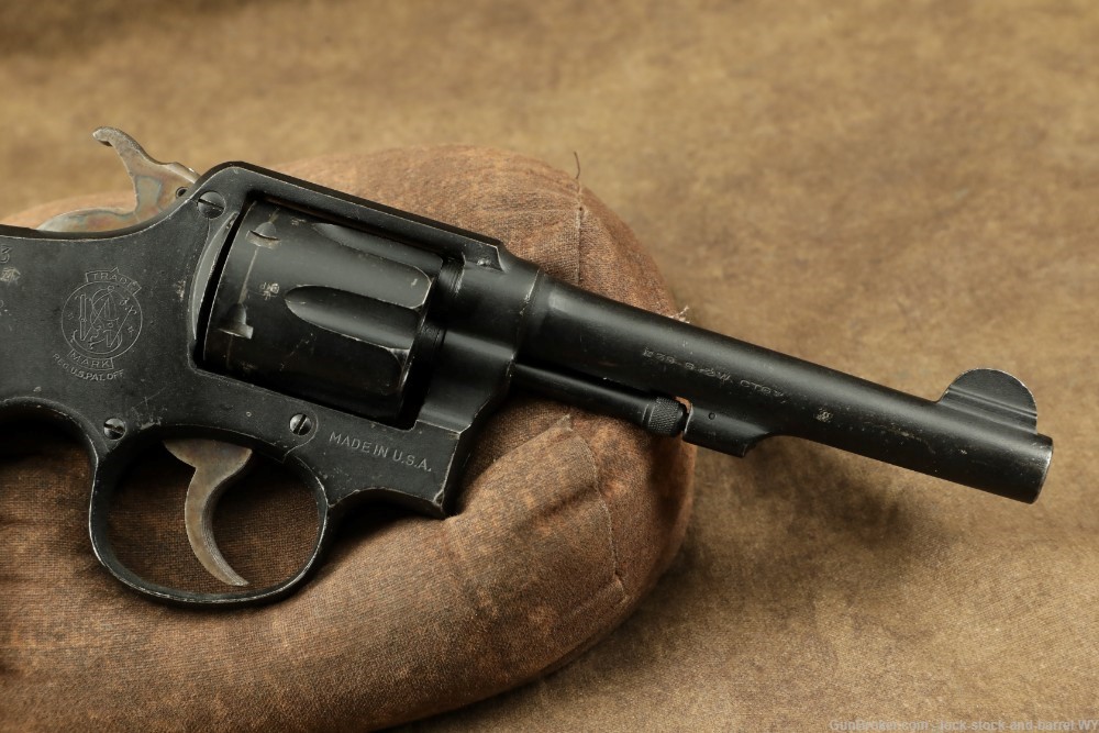 Smith & Wesson Victory Model .38 Spl 5” WWII Revolver 1942-1945 C&R 5 Screw-img-3