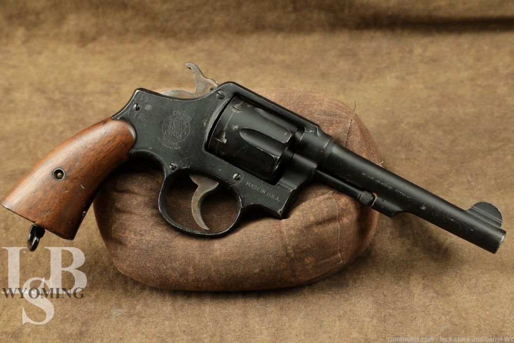 Smith & Wesson Victory Model .38 Spl 5” WWII Revolver 1942-1945 C&R 5 Screw-img-0