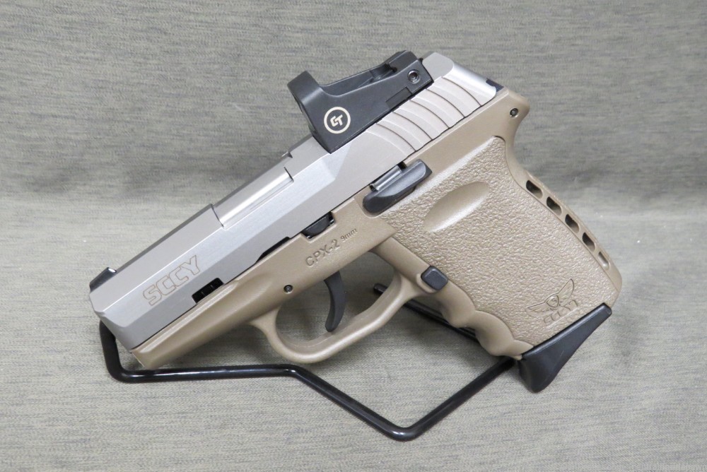 Sccy CPX-2TTDERD 9mm Pistol CPX-2 FDE Tan CT Red Dot-img-1