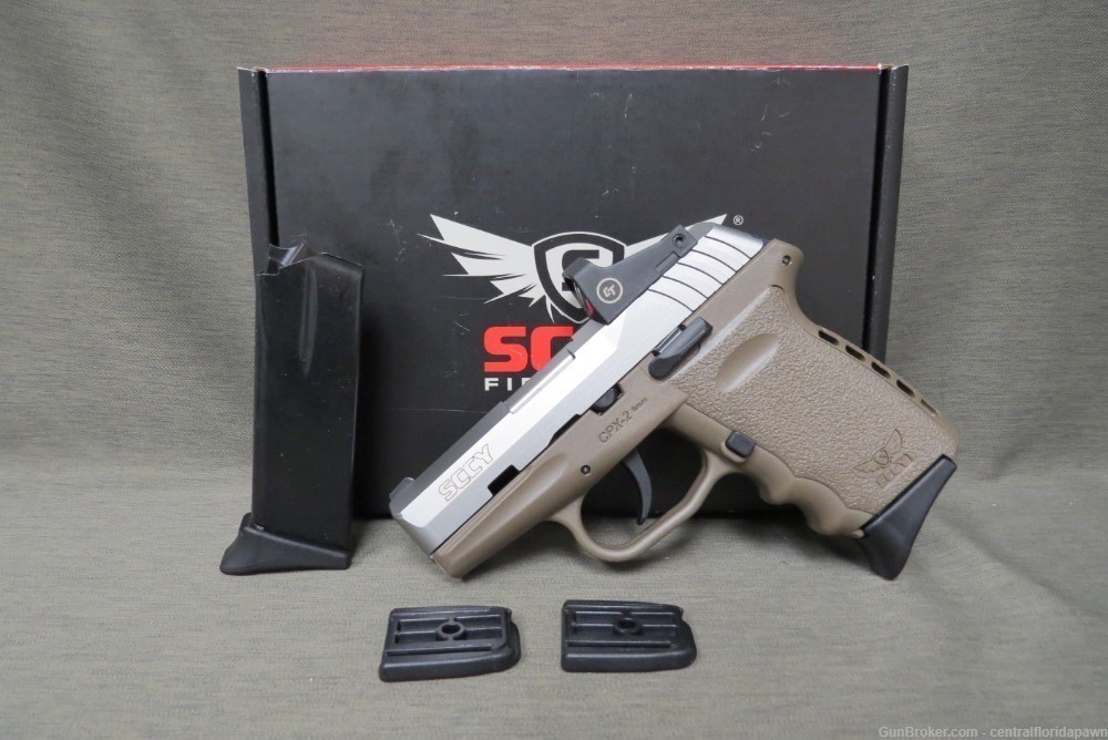 Sccy CPX-2TTDERD 9mm Pistol CPX-2 FDE Tan CT Red Dot-img-0