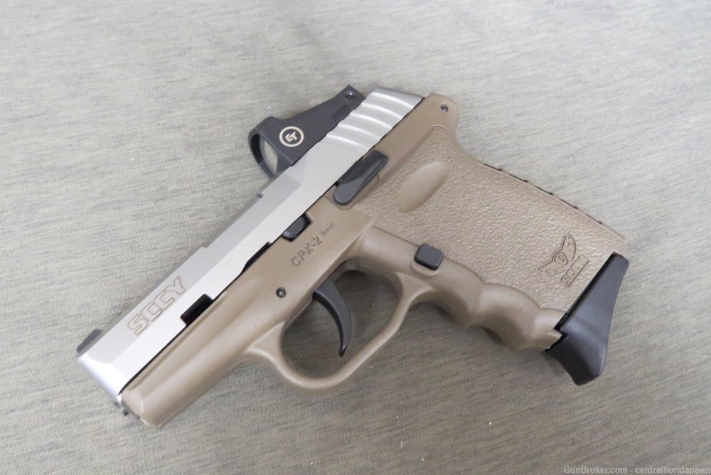Sccy CPX-2TTDERD 9mm Pistol CPX-2 FDE Tan CT Red Dot-img-6