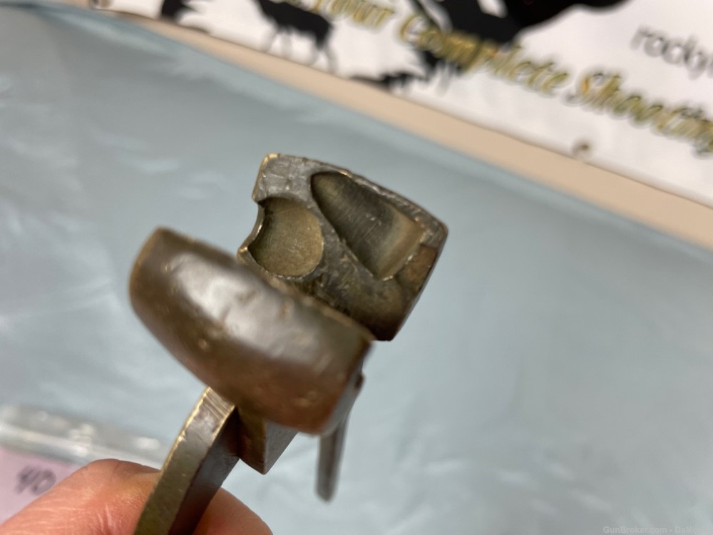 Antique Brass Bullet Ball Mold Double Cavity- Civil War Era? -img-4