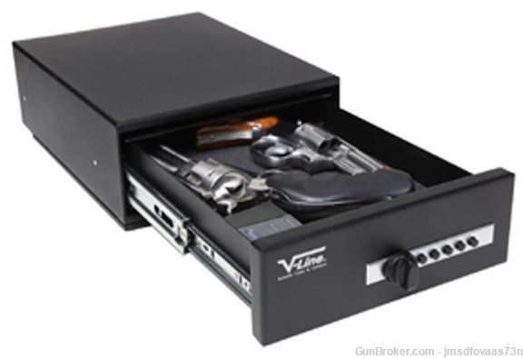 V-Line Slide-Away Heavy Duty Large Capacity Handgun Safe-img-0