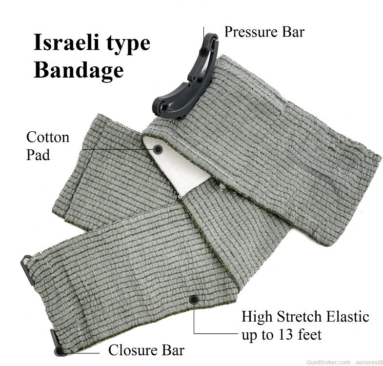 NO BLEED MED KIT 20 ITEM first aid TOURNIQUET chest seal ISRAELI BANDAGE-img-10