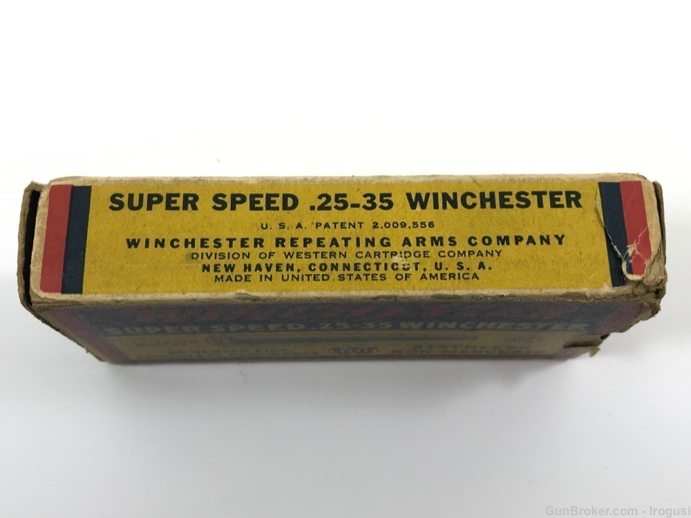 1939 Winchester .25-35 Win 117 Gr SP Super Speed FULL Vintage Box 1124-PP-img-5