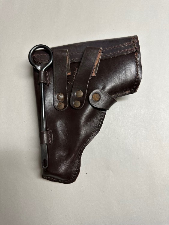 BULGARIAN MAKAROV LEATHER HOLSTER WITH CLEANING ROD. -img-2