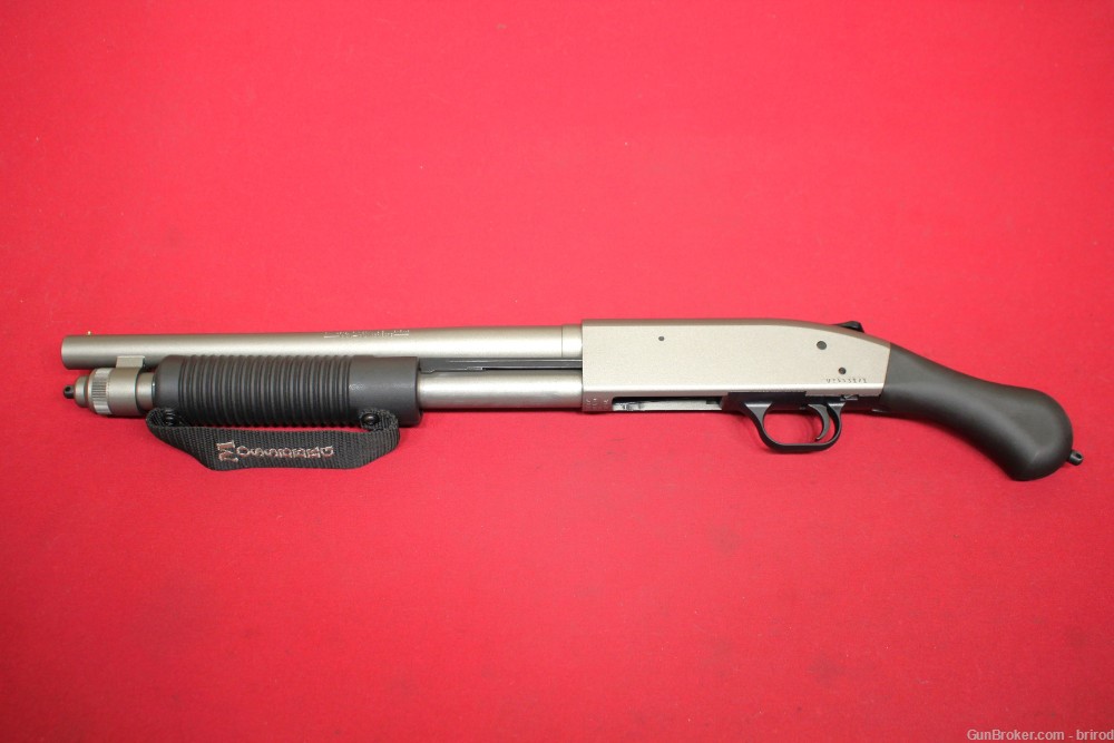 Mossberg 590 JIC Shockwave 14" Pump Shotgun W/OpSol Clip, Orange Tube- NICE-img-4